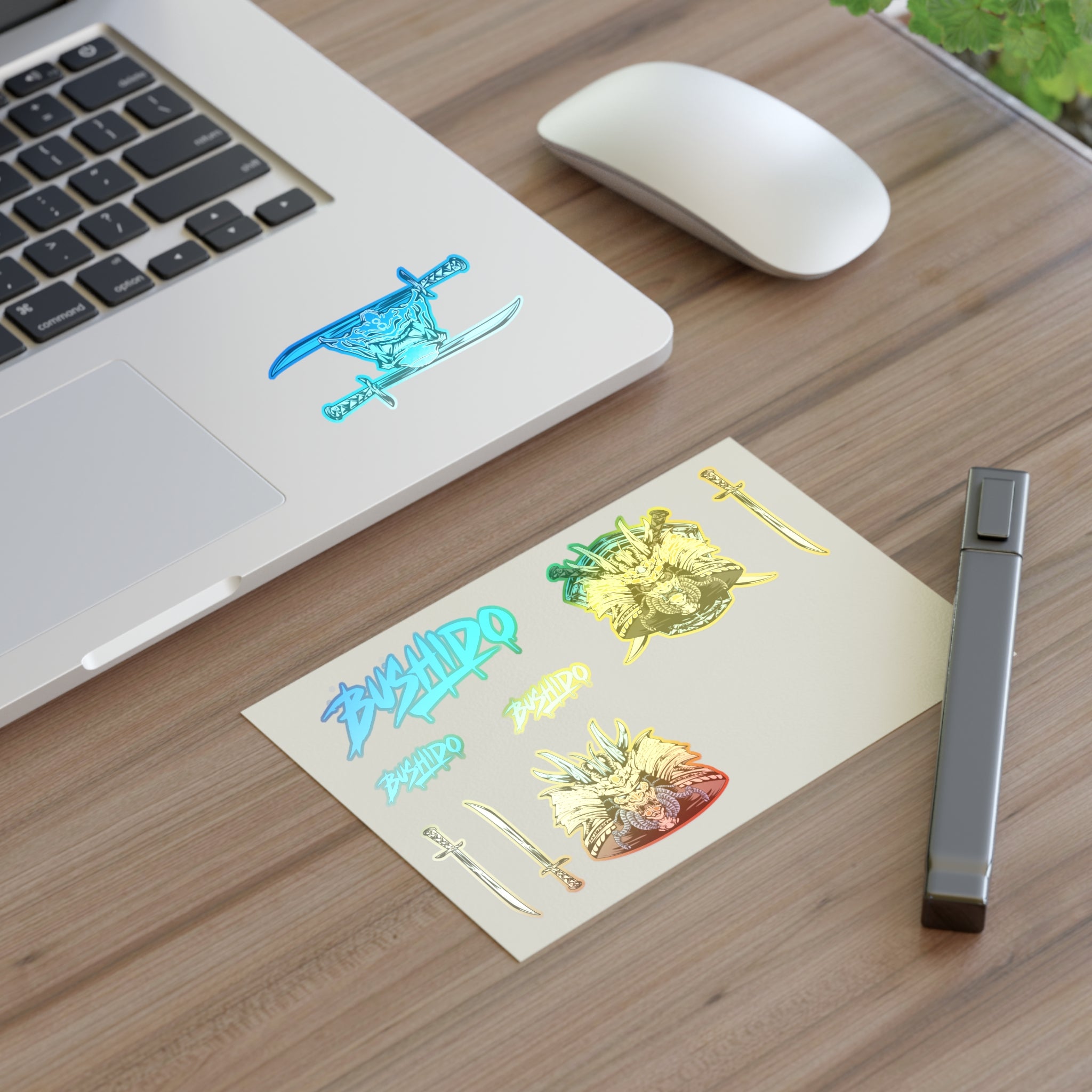 Cyberpunk Samurai Sticker Sheet — Bladecode Set