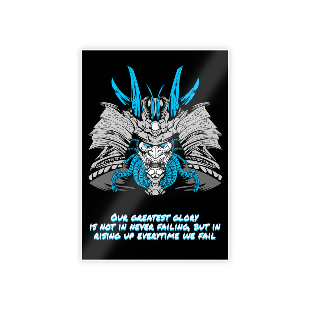 Cyberpunk Samurai Poster - Glory Quote Wall Art