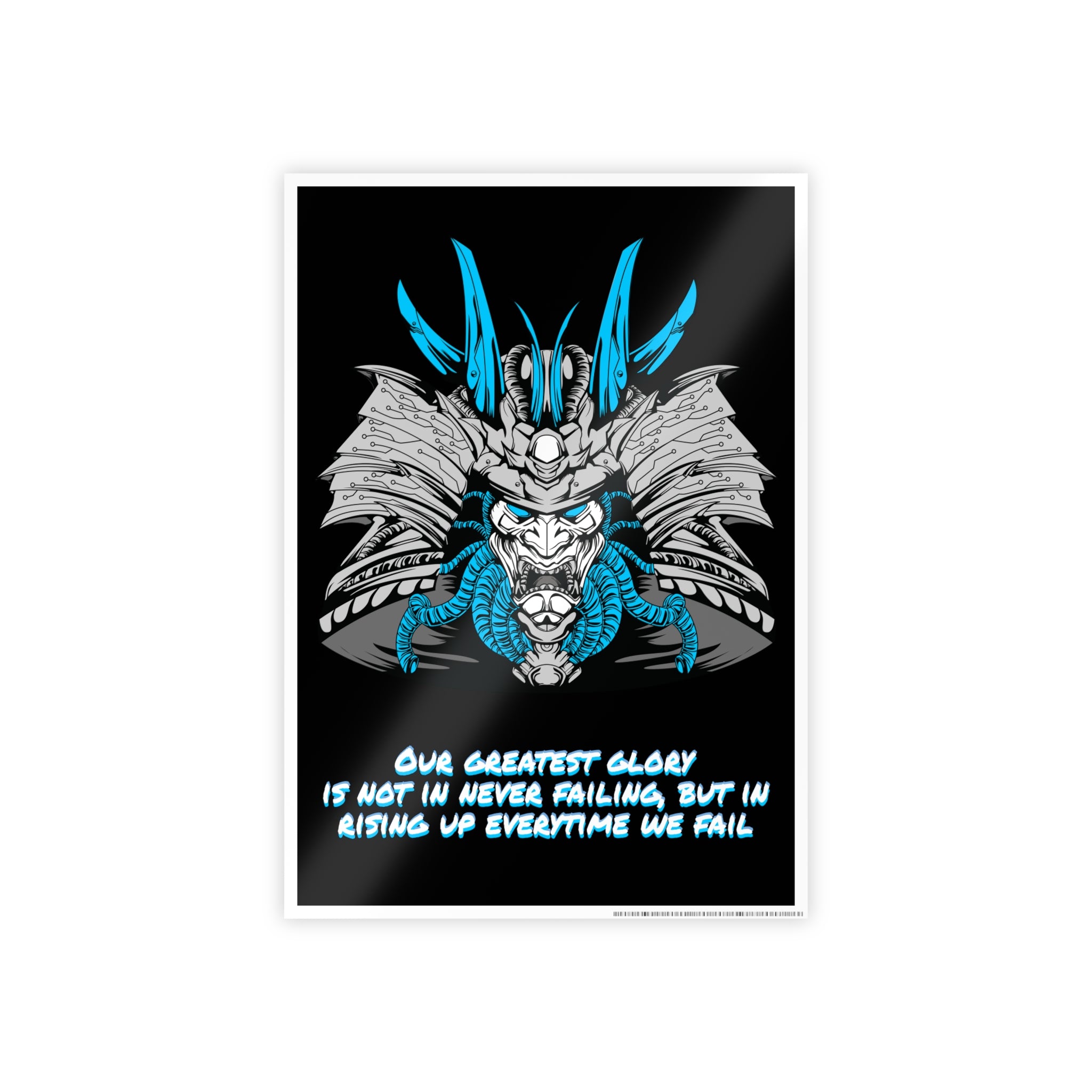 Cyberpunk Samurai Poster - Glory Quote Wall Art