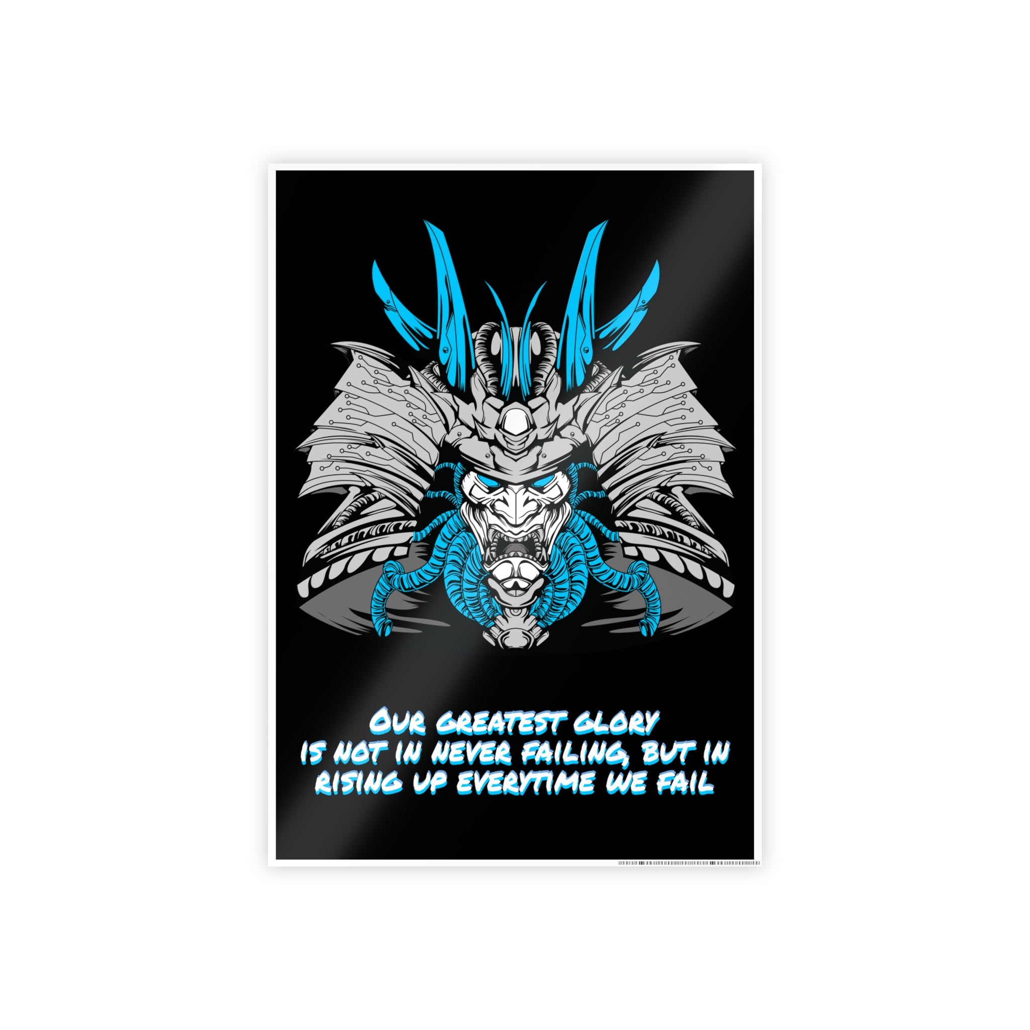 Cyberpunk Samurai Poster - Glory Quote Wall Art