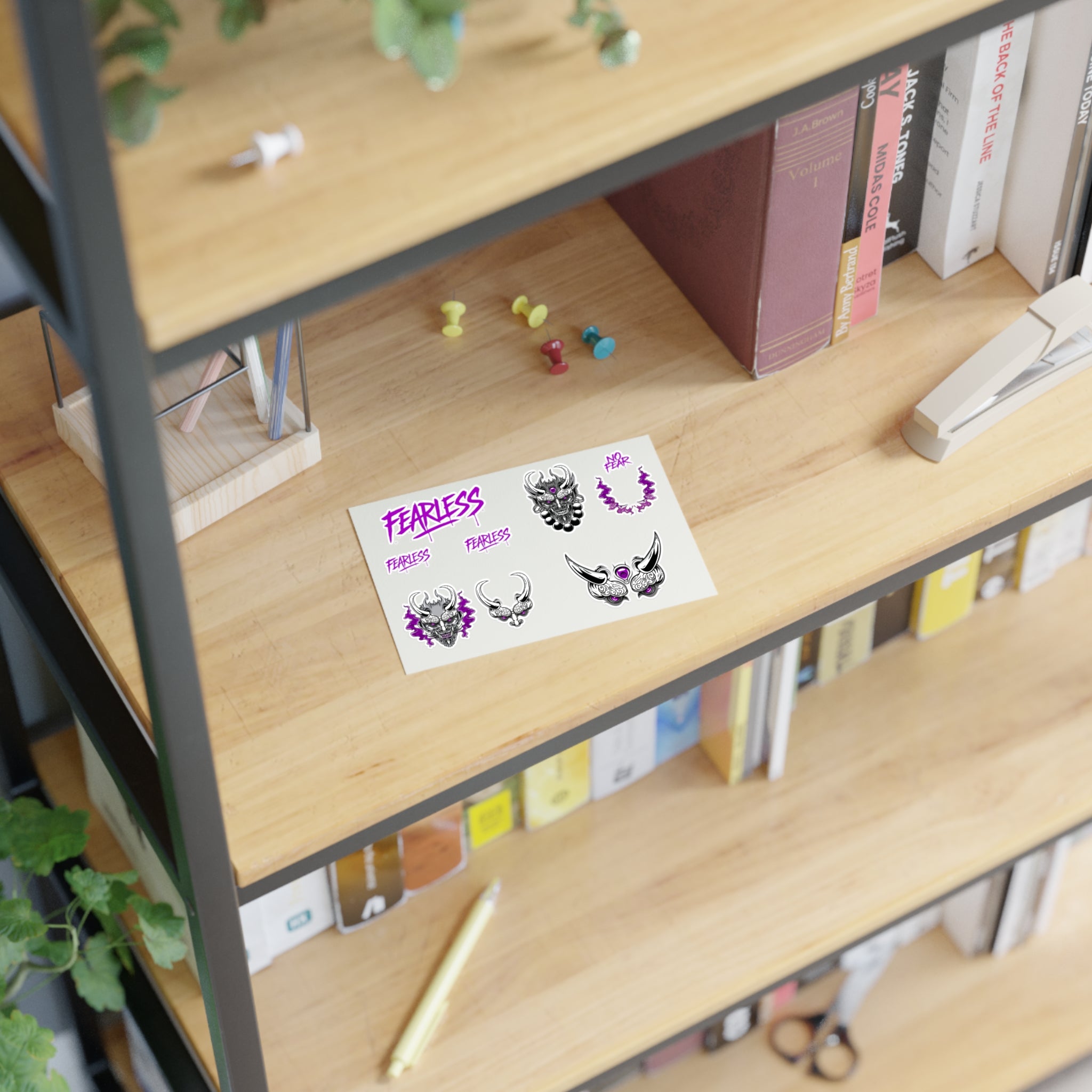 Chrome Oni Sticker Set – Fearless Graffiti Demon Decals