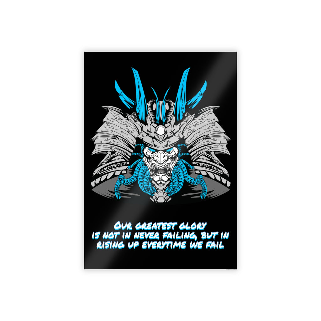 Cyberpunk Samurai Poster - Glory Quote Wall Art