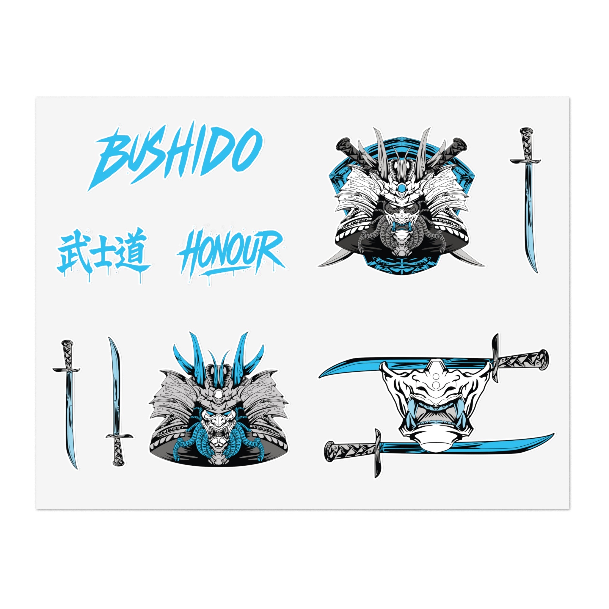 Bushidō Samurai Sticker Sheet