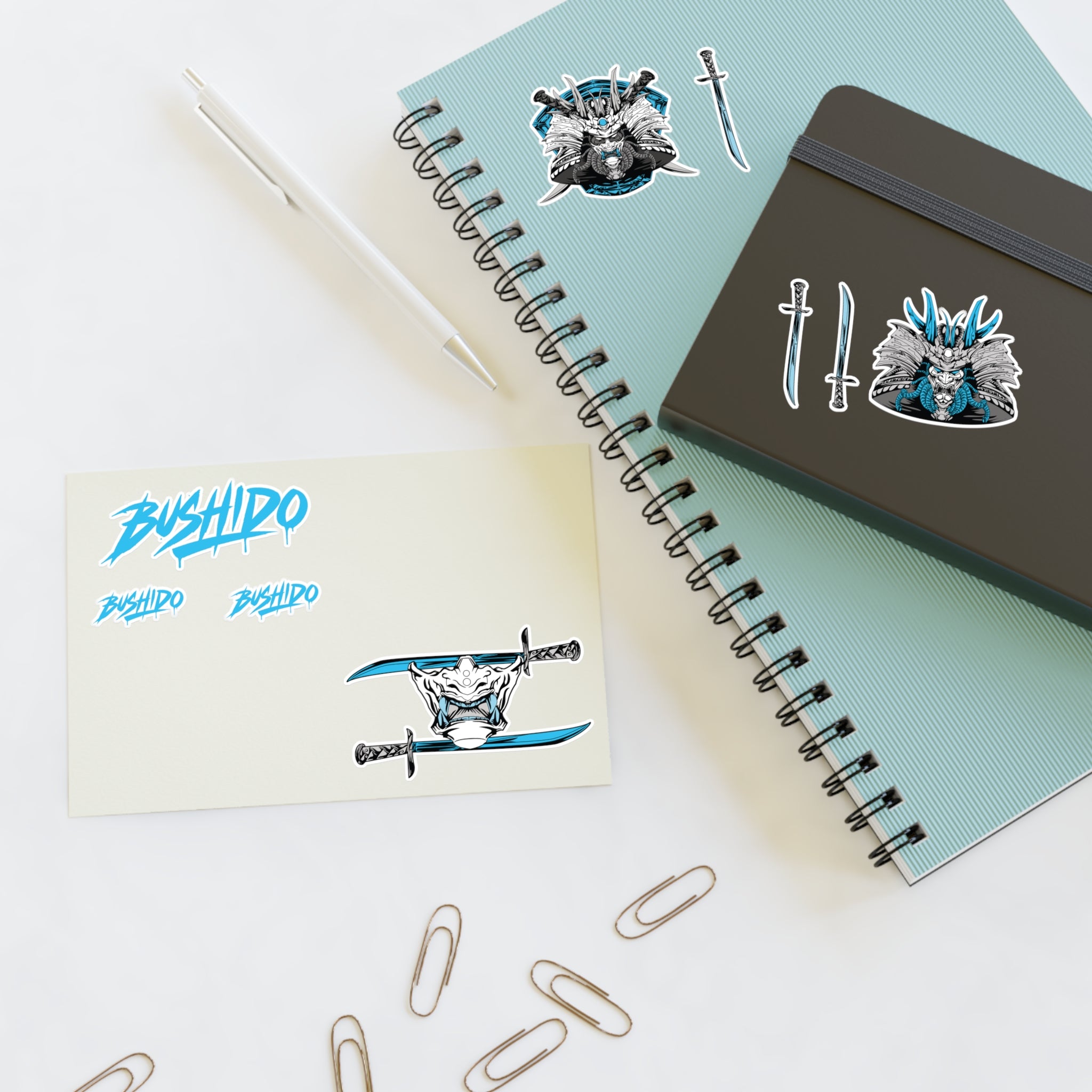 Cyberpunk Samurai Sticker Sheet — Bladecode Set